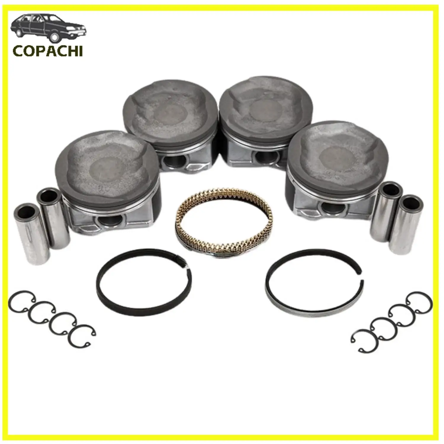 

4pcs Piston and Rings Set 13101-75130 For 2005-2016 Toyota Tacoma 2.7L DOHC 16V 2TRFE Engine Car Accessories Part Replacement