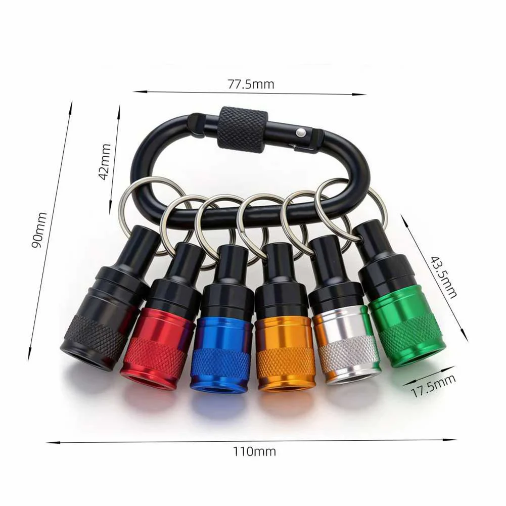 6pcs/set Carabiner Socket Extension Bar Lightweight 6pcs Carabiner Extension Rods Quick-Change For Outdoor Adventures