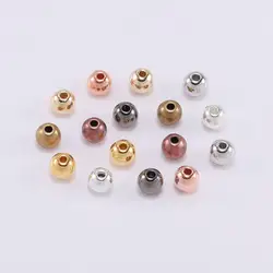 30-300Pcs 3/4/5/6/8/10/12mm CCB Acrylic Round Seed Loose Spacer Beads Metal Plated For DIY Jewelry Making Supplies