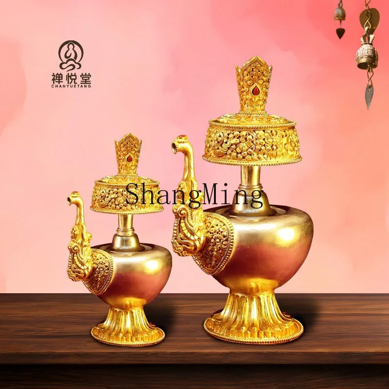 

DSA Pure Copper Gilt Wenba Pot Household Supplies Water Purification Pot