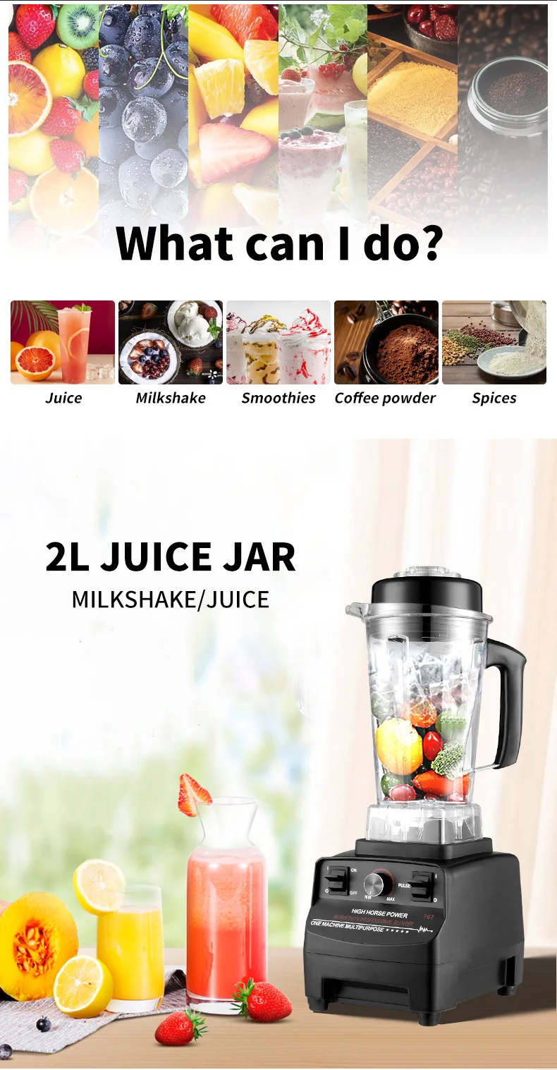 

TULX Electric Chopper 2 in 1 Heavy Industrial Fresh Juicer Blender Mixer Commercial Blender Machine