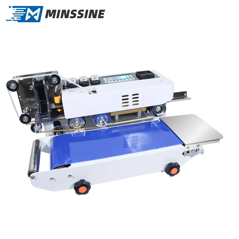 

Touch Screen Continuous High Speed Heat Sealer Plastic Bag Pouch Packing 110/220V Electric Inkjet Printing Sealing Machine