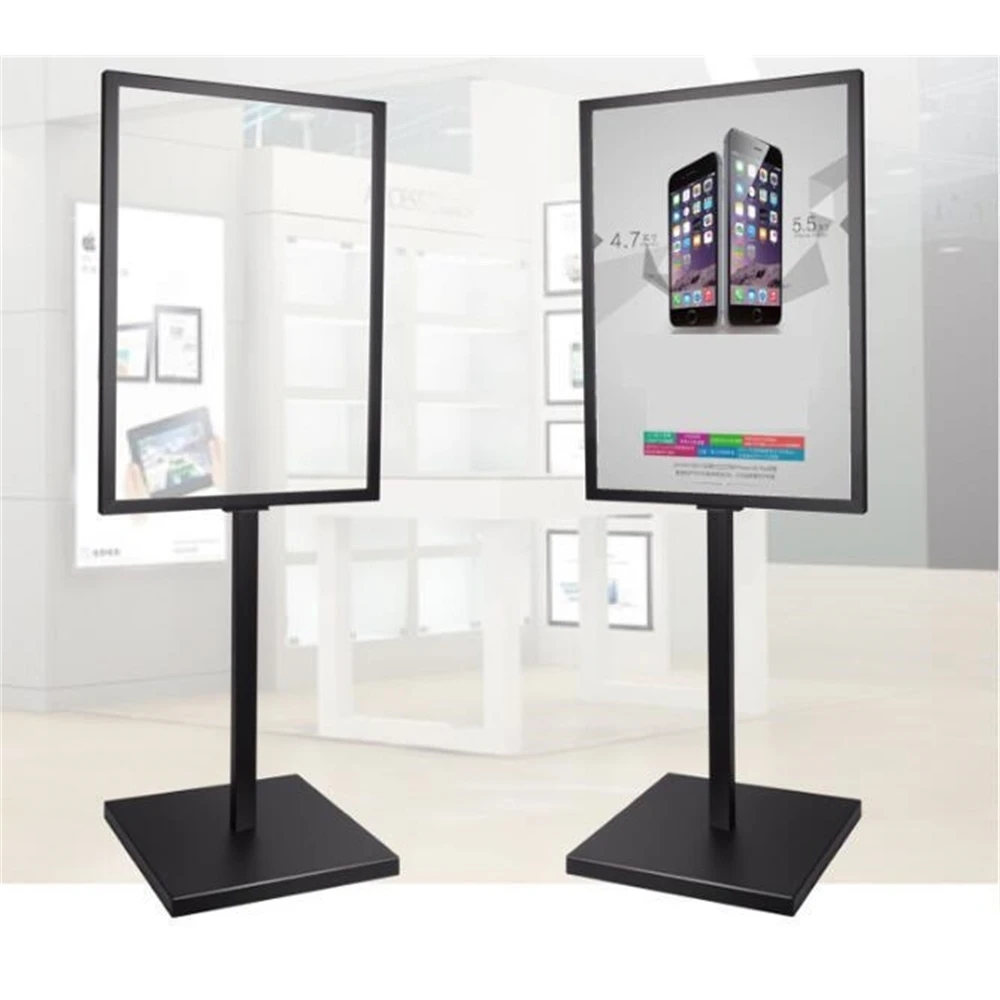 Billboard Outdoor Unti Wind Floor Poster Display Racks Pop Floor Banner Signs Double Sided Advertising Promotion Photo Frame