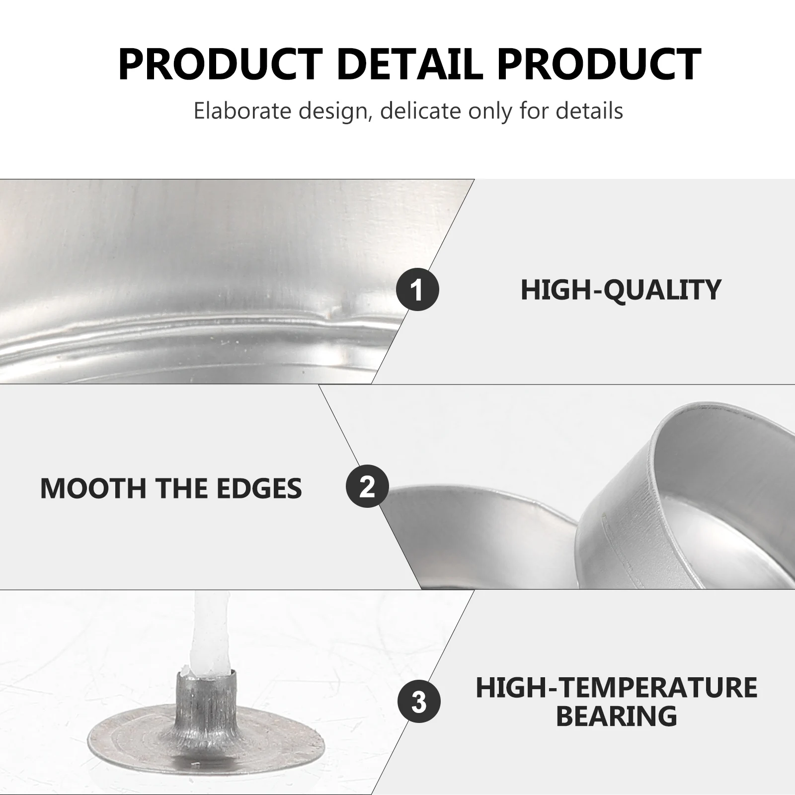 

100 set Aluminum Tealight Shells Wick Containers High Temperature DIY Scented Supplies Lightweight Storage Gifts Crafts