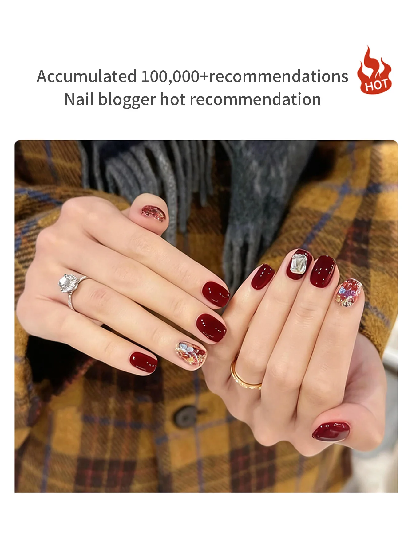 Autumn and Winter Fiery Red gel nail polish Soak off UV Semi Permanent Pop Wine Red Sequin gel Nail Enhancement Bicolor Kit