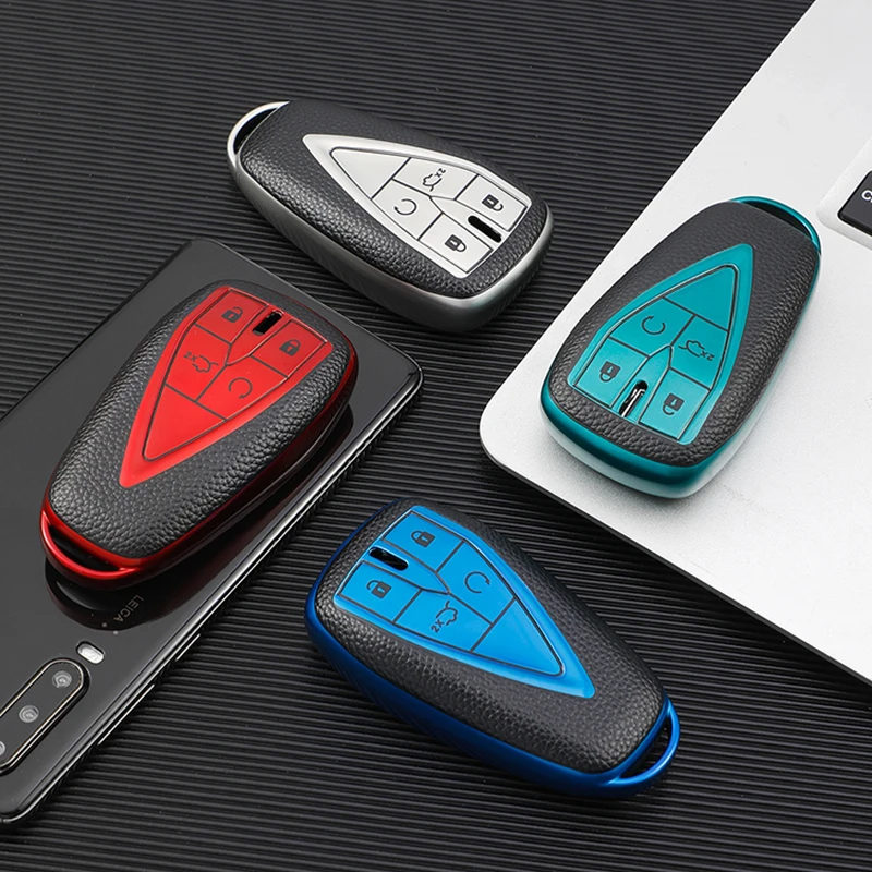 Daefar Auto untuk Changan CS35 PLUS CS75PLUS CS55PLUS Kulit TPU Mobil Remote Key Case Cover Shell Holder Tas Gantungan Kunci