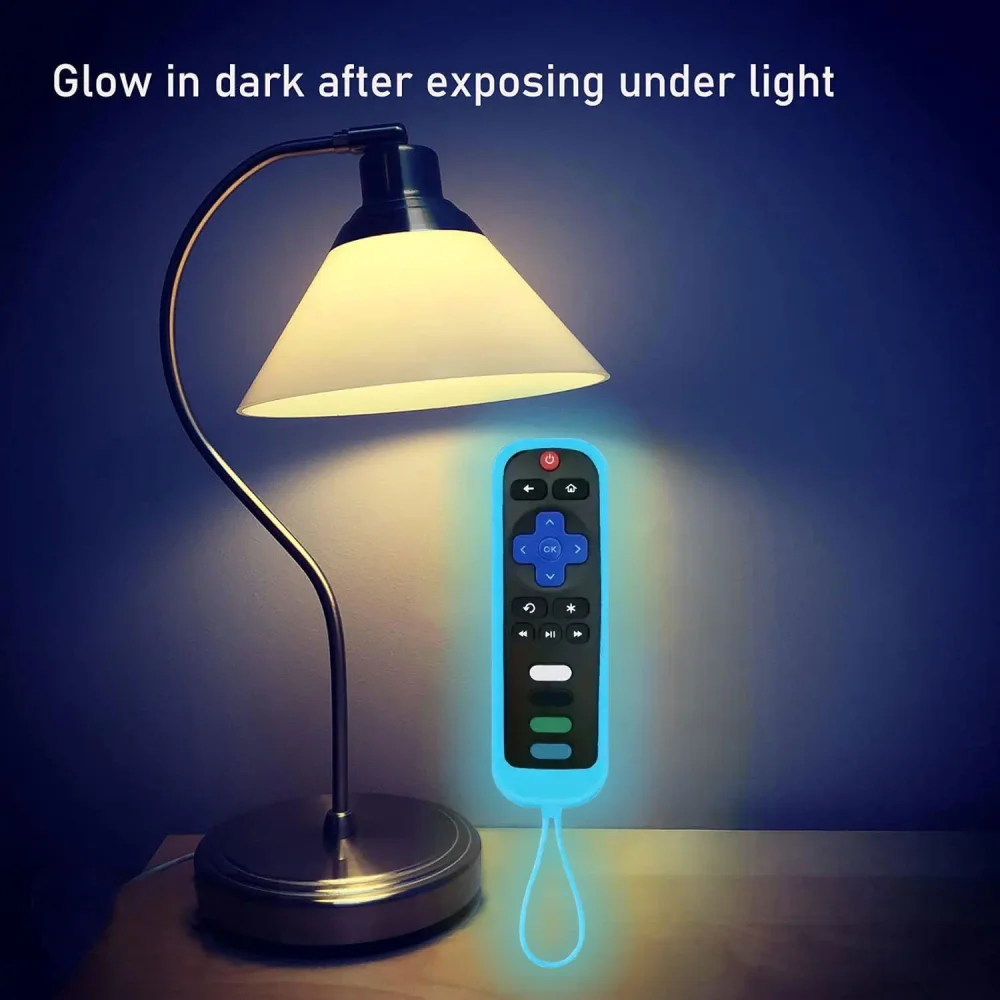 حافظة واقية مناسبة لجهاز Roku Tcl Express Rc280 Rcal7r غطاء لجهاز التحكم عن بعد للتلفزيون من السيليكون المقاوم للغبار ومضاد للانزلاق