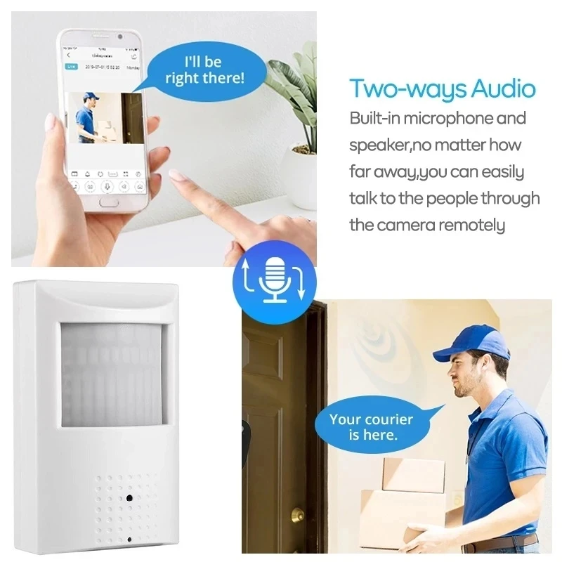 Mini PIR Style Camera Indoor 940 Night Vision 3G 4G SIM Card Surveillance 2MP/5MP Invisible 4G LTE Security Monitor 2-Way Audio