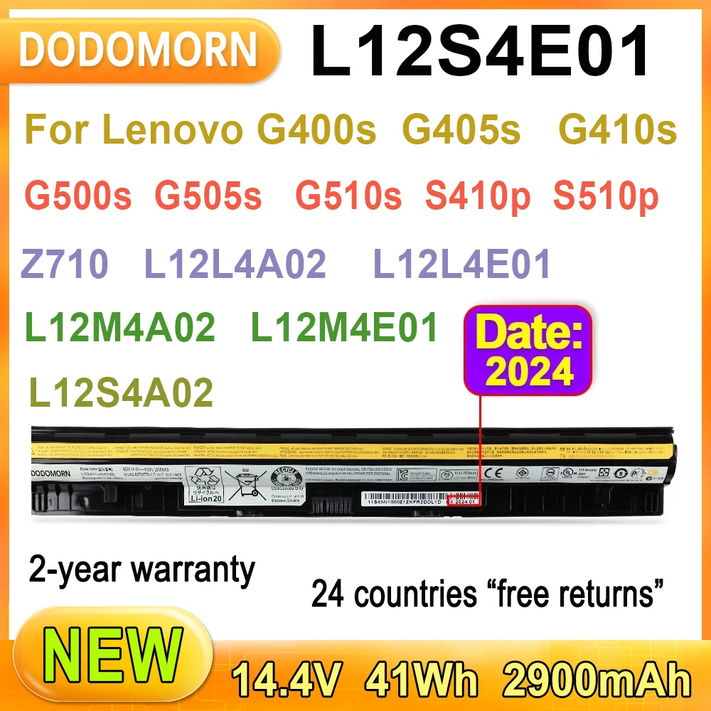 

NEW L12S4E01 Laptop Battery For Lenovo IdeaPad G410s G400s G405s G500s G510s G505s S410p S510p Z710 Series G400s Touch 2900mAh