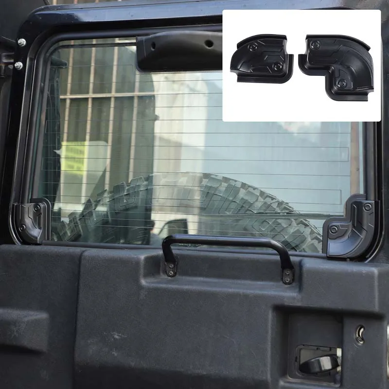 2Pcs For Land Rover Defender 90 110 2004-2018 ABS Black Car Rear Window Glass Heating Wire Protective Cover Sticker Accessories