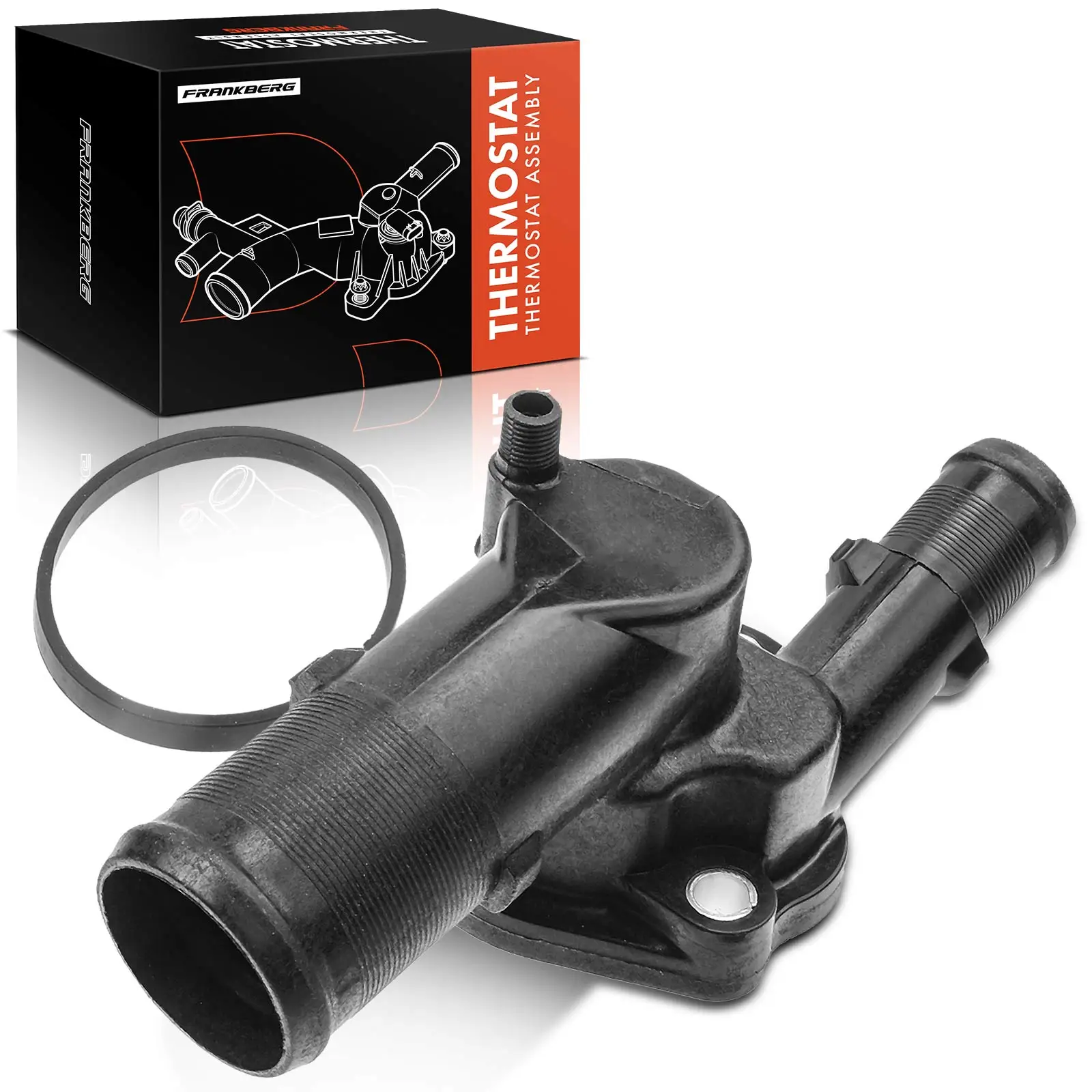 Frankberg 1x Thermostaat Koelvloeistof voor Renault Twingo Clio Kangoo Dacia Logan 1.2L Bj vanaf 1996 7700110716 1336.T9 8200660882