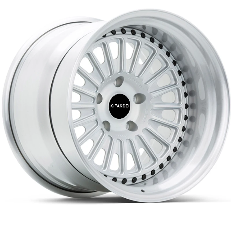 Oem Replacement 19 20 21 22 Inch 2 Piece Step Lip Forged Wheels Rim Pcd 112 114.3 White Silver Chrome