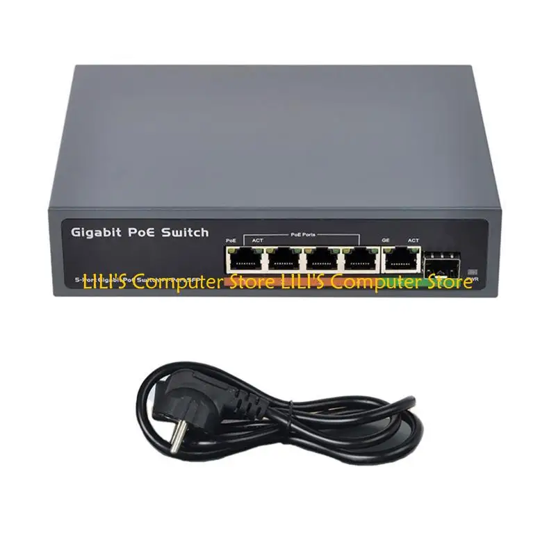 

A52B POE Переключение 6 портов Gigabit Swich Poe 4 Port 1000 Мбит / с.