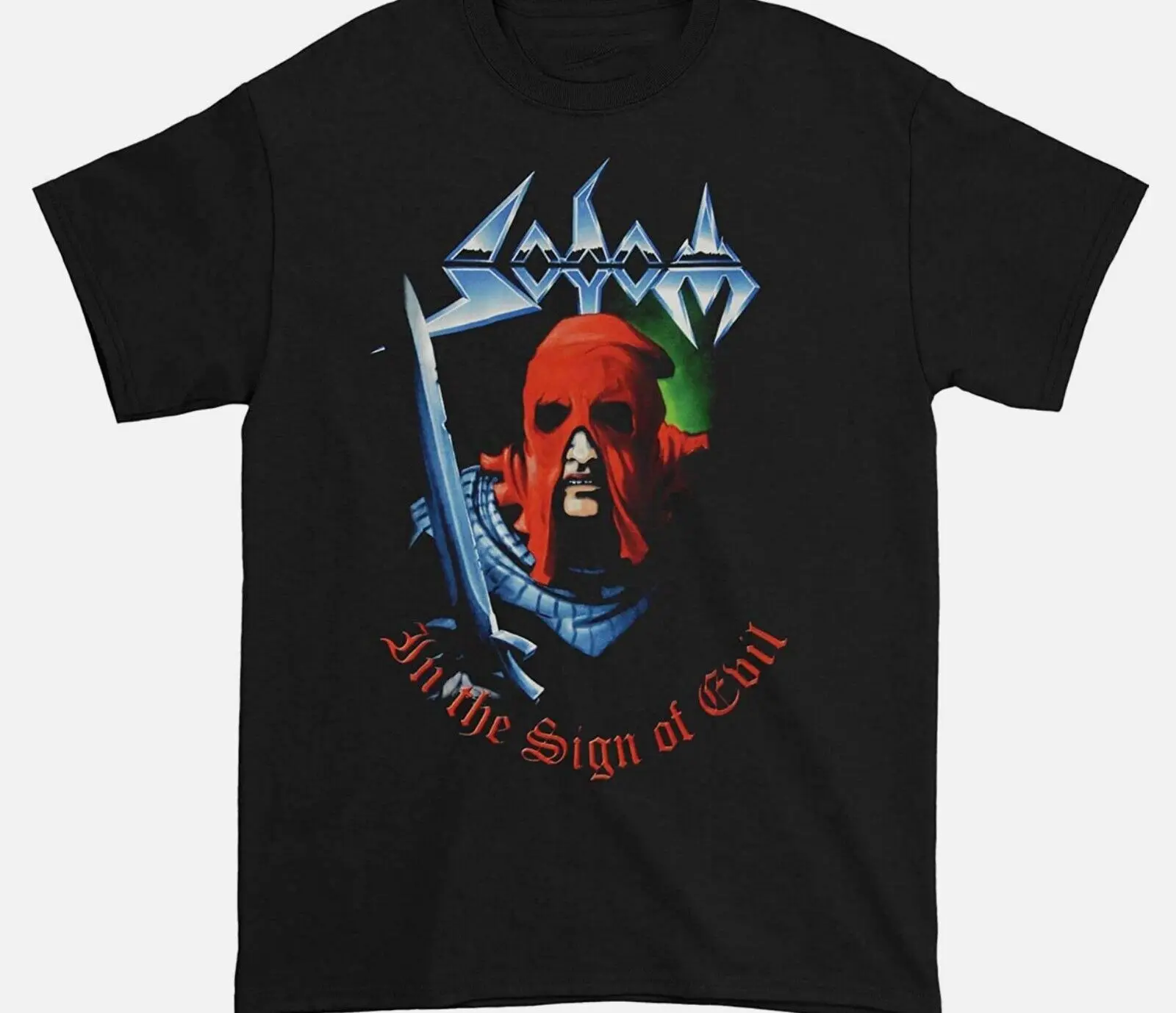 Мужская футболка Sodom с надписью зла, черная хлопковая футболка, размер S-2345XL