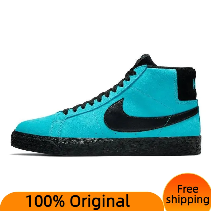 

Кроссовки Nike SB Zoom Blazer Mid, балтийские синие кроссовки, 864349-400