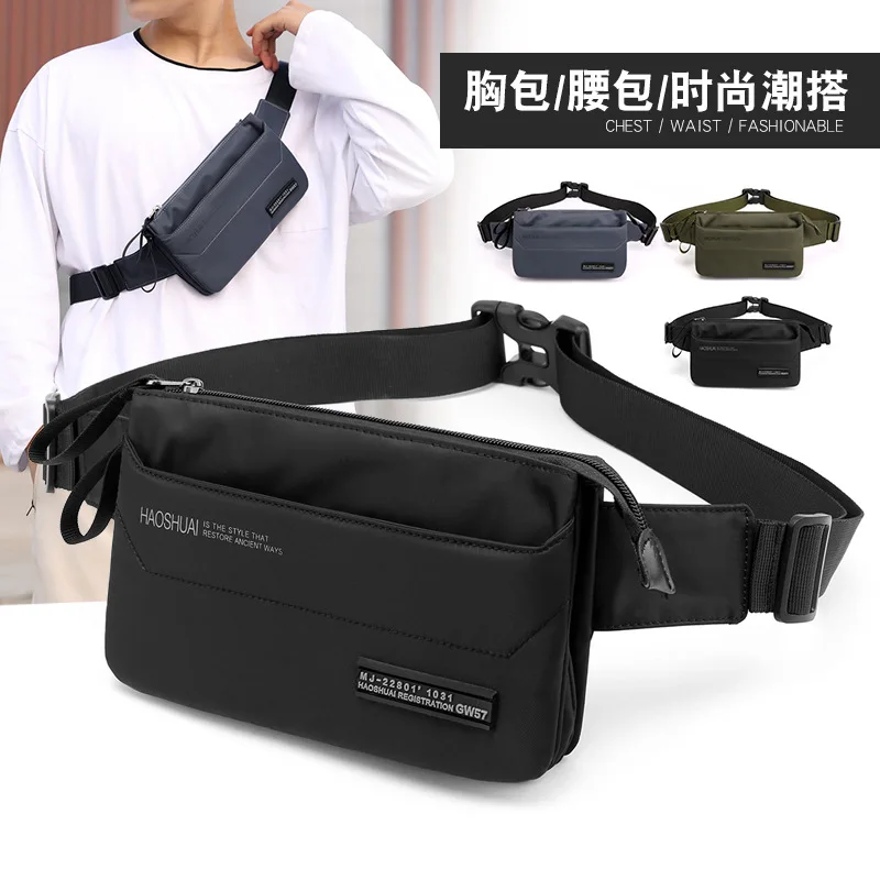 Men's Waist Bag Tactical Pouch Shoulder Belt Bags Hip Sack Oxford Cloth Belly Waterproof Banana Male Fanny Pack for Phone Men