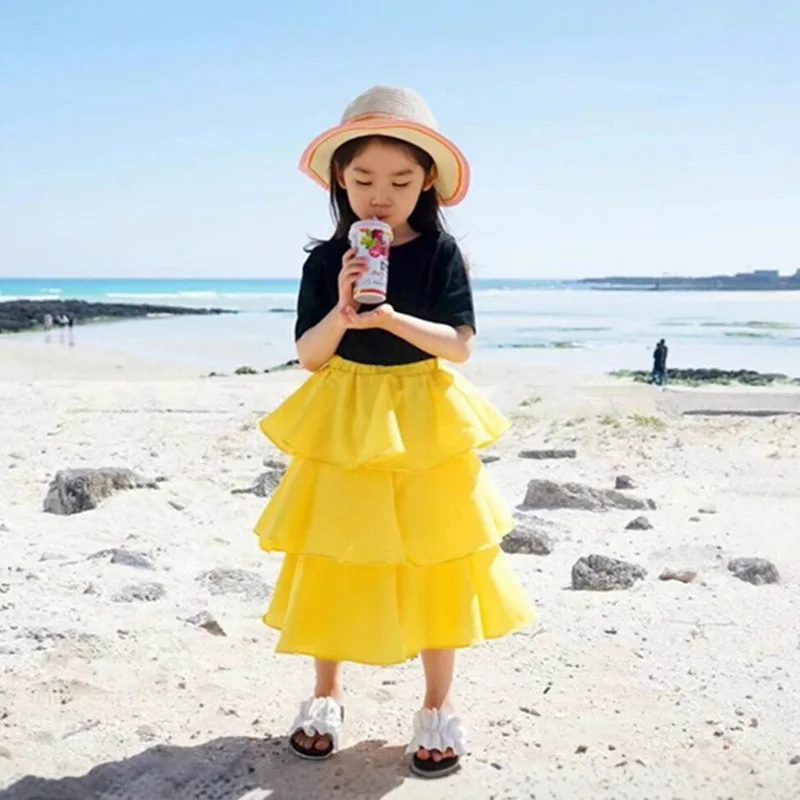 Girls' Set Backless Bowknot Top with Skirt25Summer New Foreign Trade Children's Wear Delivery2-7Years Old