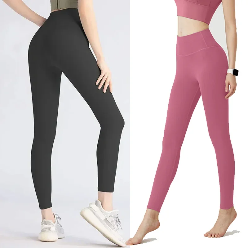 3XL Yoga Pants Gym Leggings Women Girl Fitness Soft Tights High Waist Elastic Breathable No T Line Sports Pants Gothic Sexy Girl