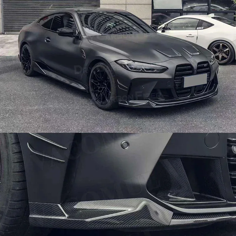 

Dry Carbon Fiber Front Bumper Lip Front Chin Spoiler Cover V Style 3 4 Series G80 G82 G83 2020