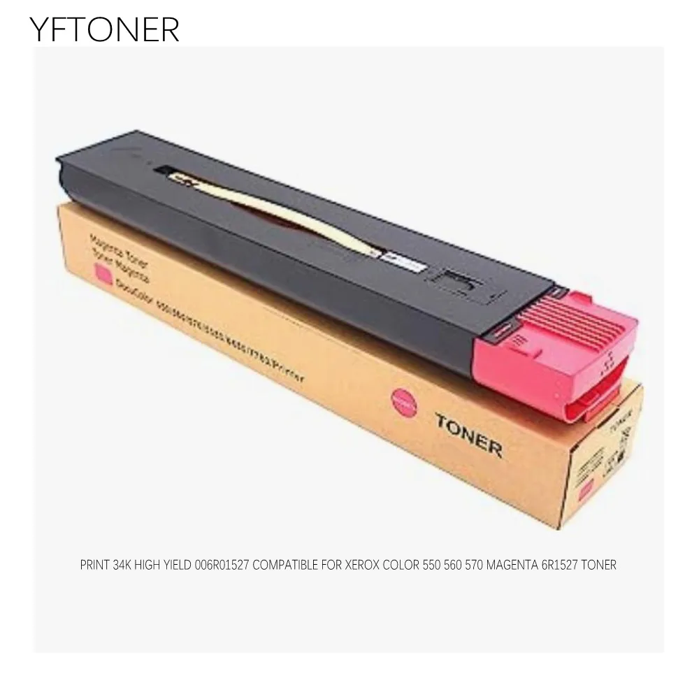 

PRINT 34K HIGH YIELD 006R01527 COMPATIBLE FOR XEROX COLOR 550 560 570 MAGENTA 6R1527 TONER