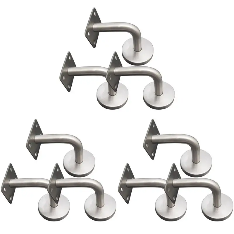 9PCS Elegant Replacement Handrail Bannister Stair Rail Supports Brackets For Hotel Gym Villa Restaurant Office Building