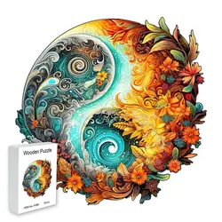 Wooden puzzle Mystery delicate gift box Irregular shape puzzle Gratitude gift adult stress reduction family interactive toy