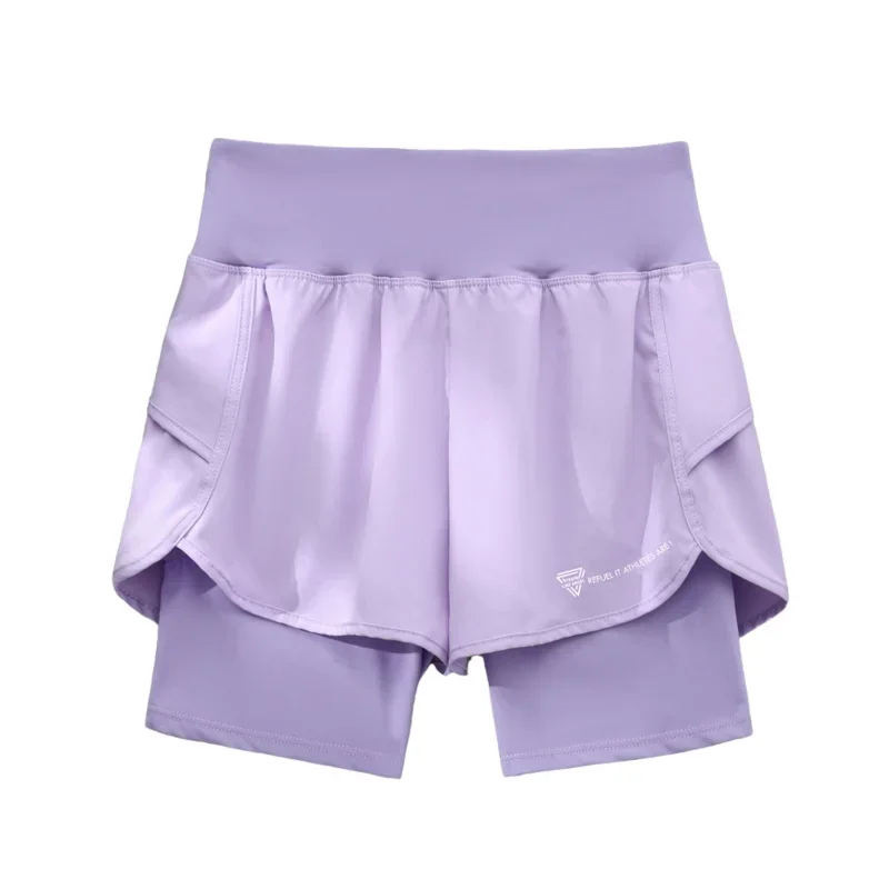 شورت جري نسائي 2 في 1 شورت صيفي سريع الجفاف عالي الخصر للمشي لمسافات طويلة مع جيب ملابس ركوب الدراجات خفيفة الوزن ملابس رياضية