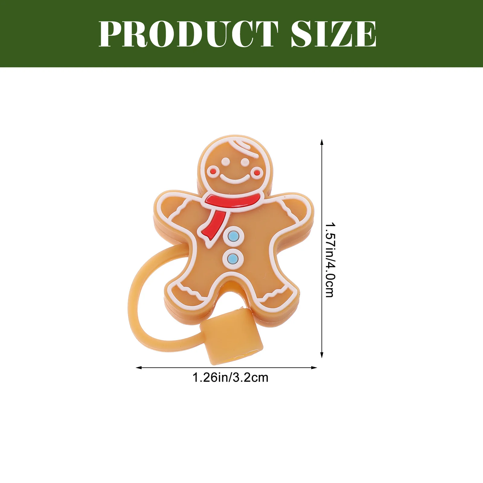 4 قطعة أغطية قش السيليكون الصغيرة لطيف القش سدادة نصائح قبعات لشفاطات قابلة لإعادة الاستخدام الغبار واقية المقابس الزخرفية للمشروبات الباردة #5