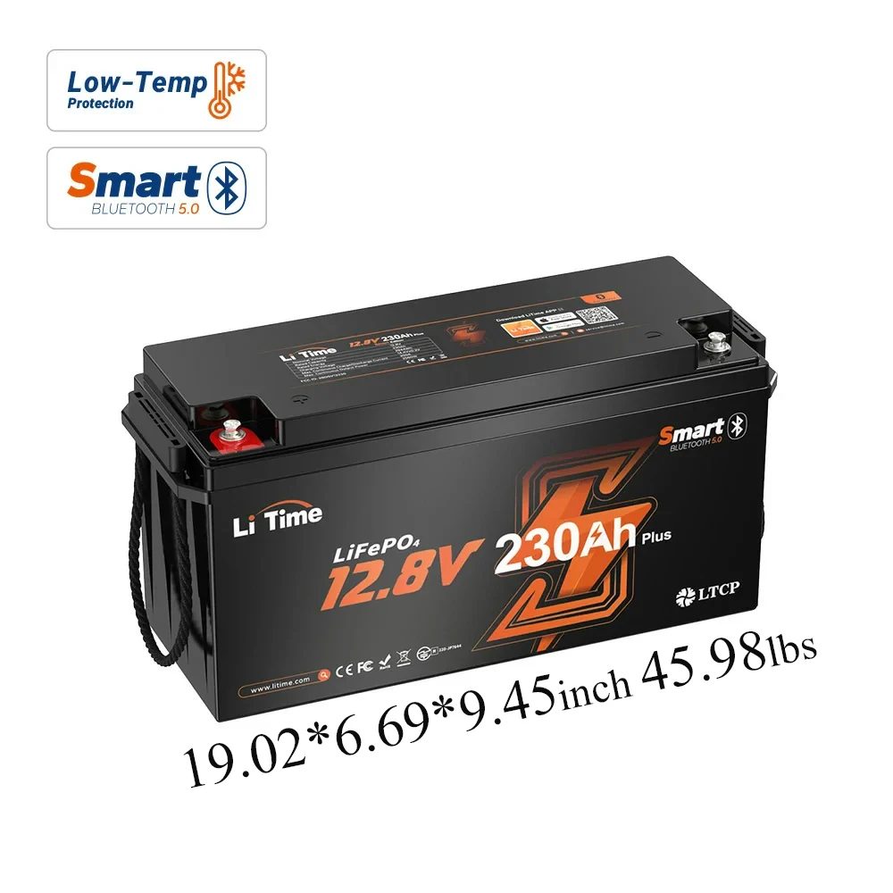 

US Stock 12V 230Ah 460Ah Lithium Ion Battery Pack For Industrial Applications 40.96kWh 4P4S Charging Stations Bluetooth Fast
