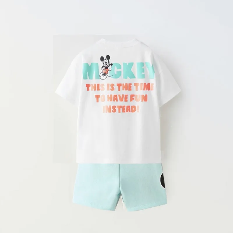Summer Baby Clothing Set Children\'s Boy Cartoon T-shirt And Shorts 2-piece Set Children\'s Casual Top Bottom Sports Set
