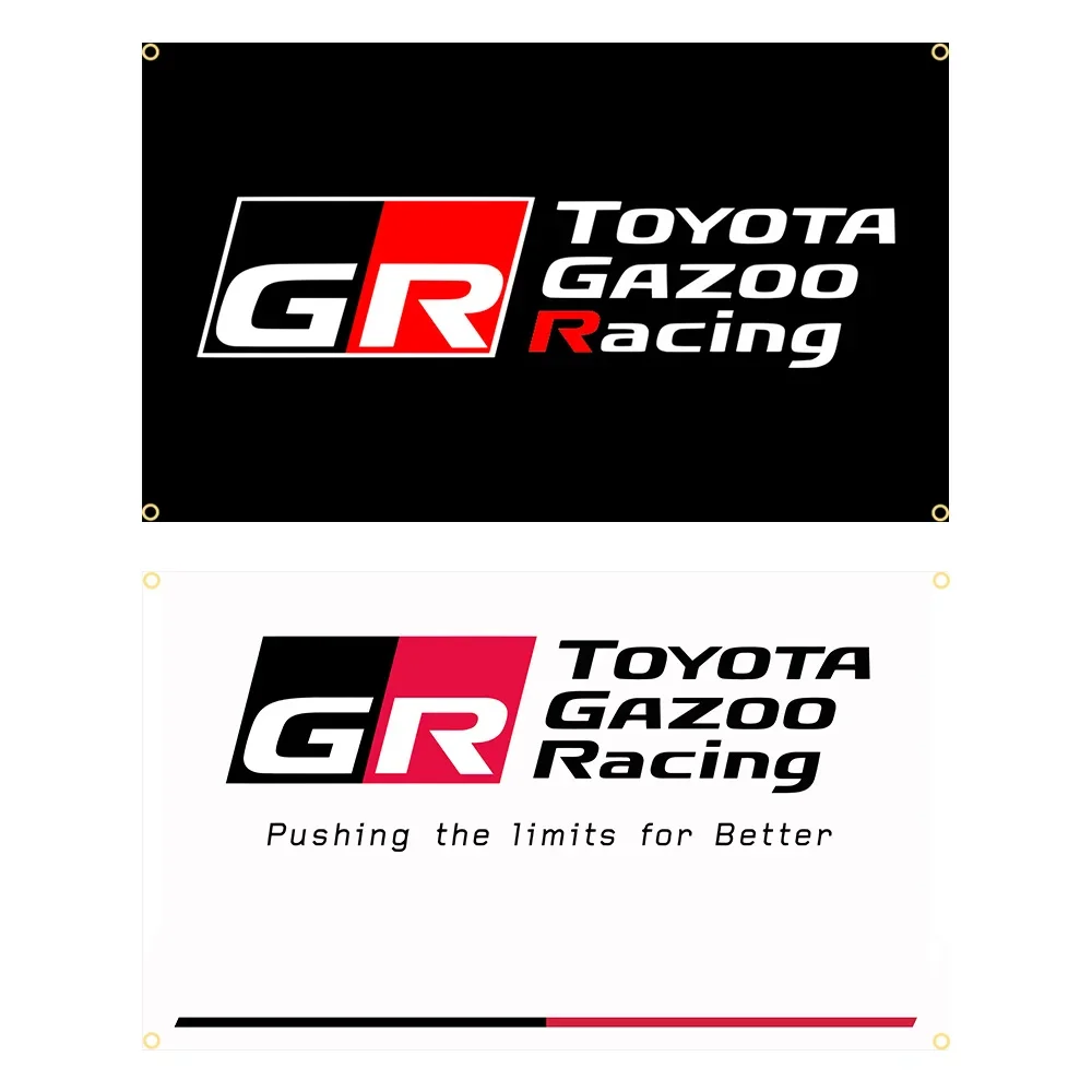 90x150cm GR GAZOO RACING JDM Car Flag Polyester Printed Banner Garage or Outdoor For Decoration