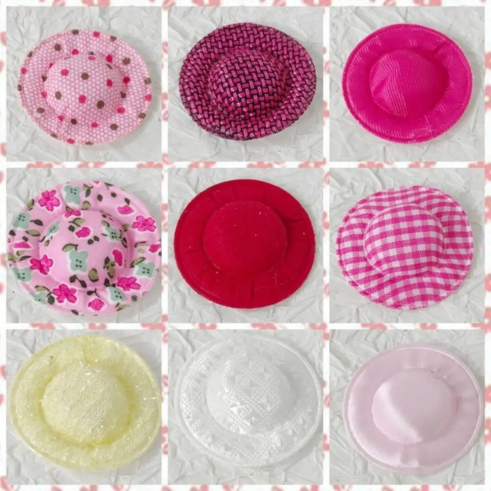 10PCS Cotton Mixed Styles Small Cap Mini Mixed Color Mini Cotton Doll Hat Colorful DIY Crafts Doll House Ornament Girls Gift