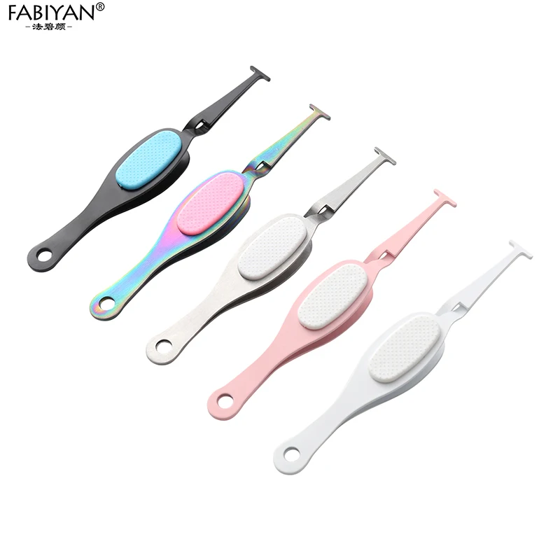 Reverse Eyelash Tweezer Press to Open False Lash Applicator Helper Tool for Cluster Lashes DIY Lash Extension