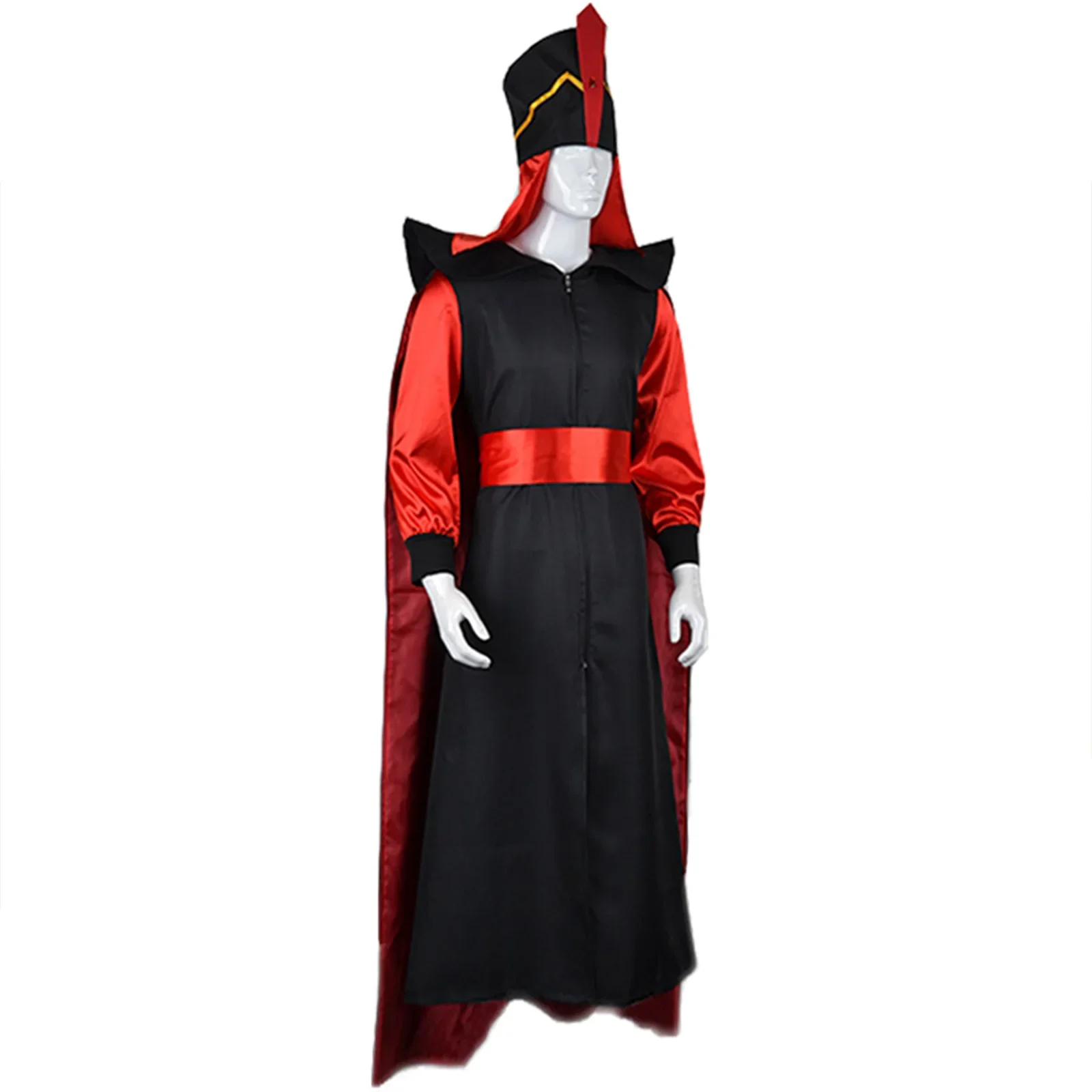 

Movie Jafar Cosplay Costume Jumpsuit Cloak with Hat for Men Women Outfits Halloween Costumes Cosplay Role Play Party