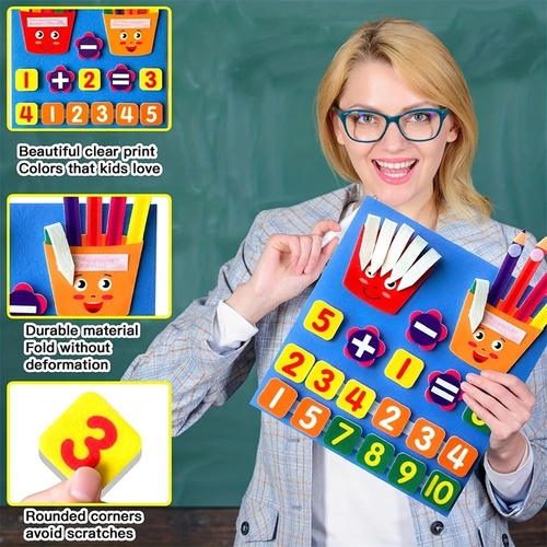 Felt Learning Board Children Toys Educational DIY Toy Addition Subtraction Finger Arithmetic Teaching Enlightenment Board - View 1 Felt Learning Board Children Toys Educational DIY Toy Addition Subtraction Finger Arithmetic Teaching Enlightenment Board - View 1