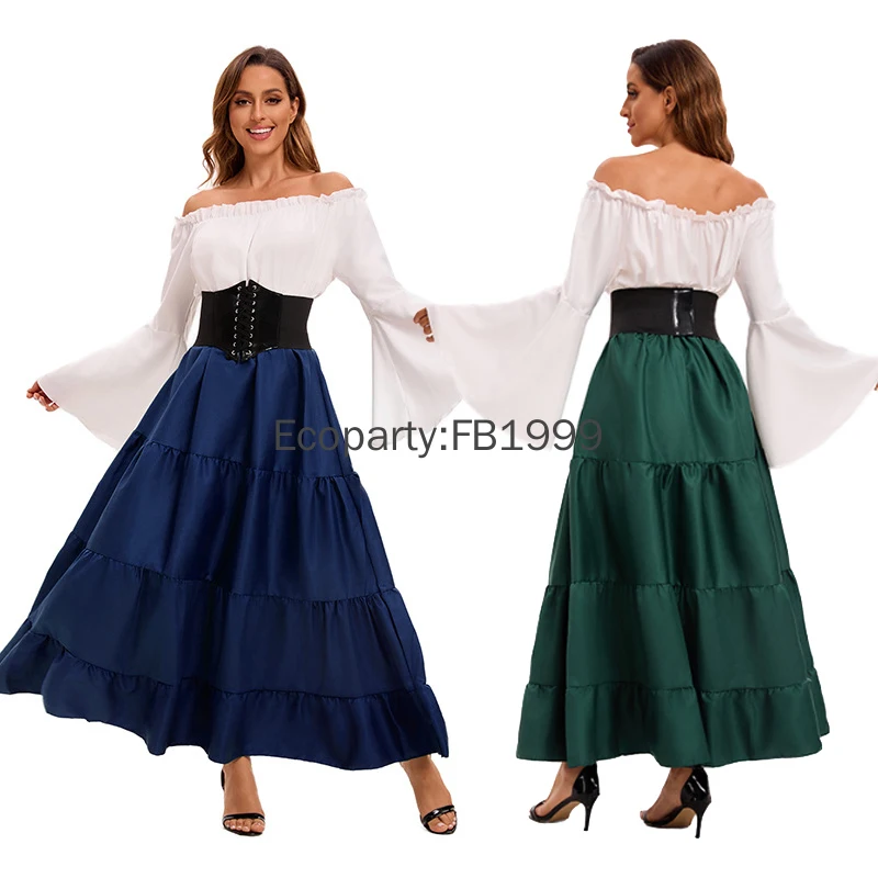 

2024 Women Medieval Victorian Costume Renaissance Retro Princess Cosplay Strapless Dress Court Royal Gothic Elegant Vestidos