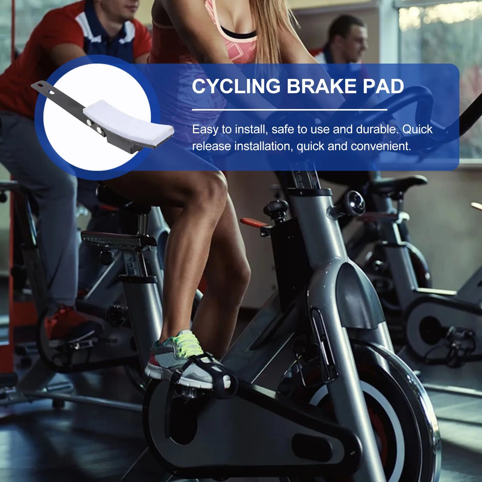 

2pcs Fitness Bike Block Cycling Brake Pad Replacement Braking Disc For Exercise Mute Brake Mat Non-Slip Wear-Resistant