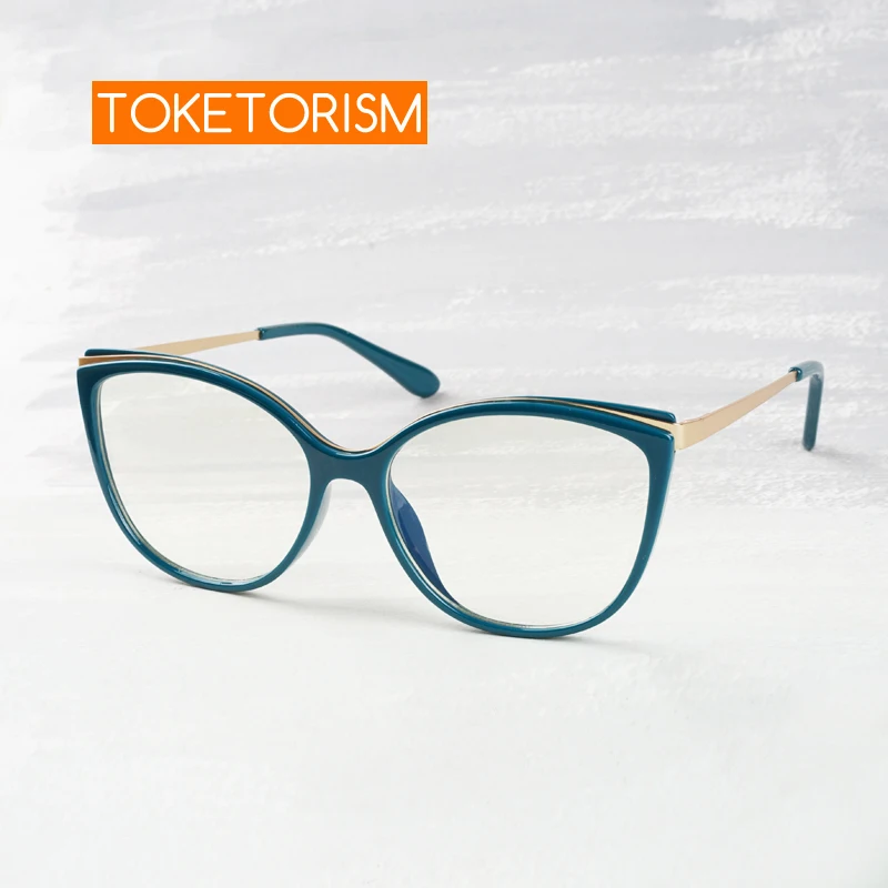 Toketorism Anti Blue Light Glasses Women Quality Prescription Eyeglasses Optical Frame 2502