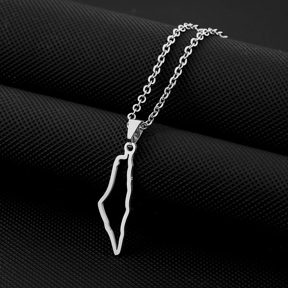 Collier pendentif islamique en acier inoxydable pour femme, collier de montagne creux, cadeaux de bijoux populaires, personnalité, meilleure vente