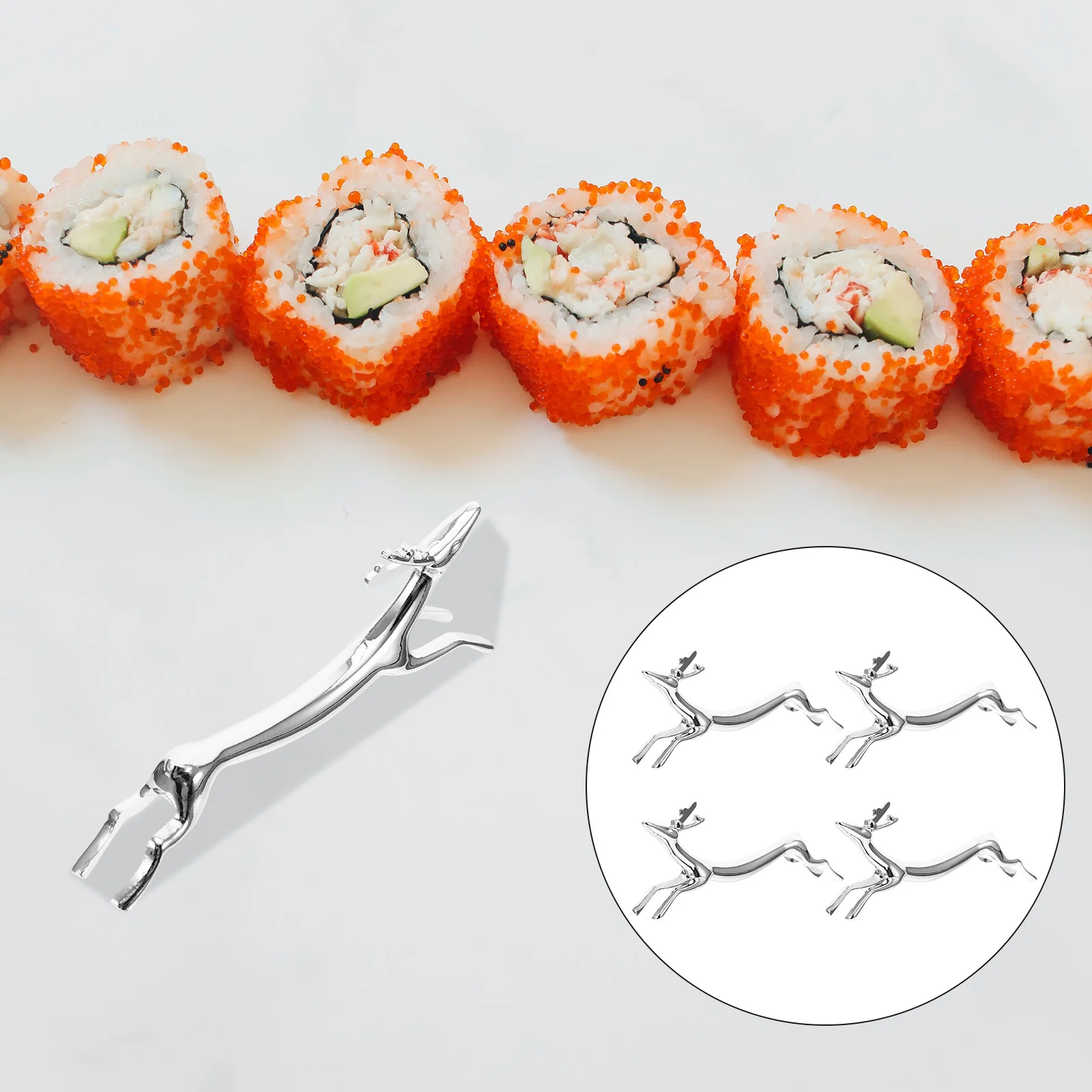 

4Pcs Alloy Chopstick Holders Compact Cutlery Storage Supports Rust-Proof Silver Finish Fork Spoon Rack for Kitchen Cabinet