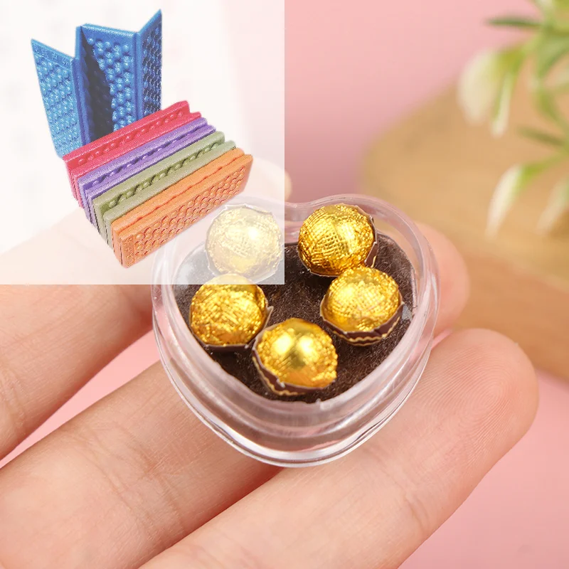 

1 шт., новая миниатюрная шоколадная подарочная коробка для кукольного домика в масштабе 1:12, модель еды, игрушка, кухонные аксессуары