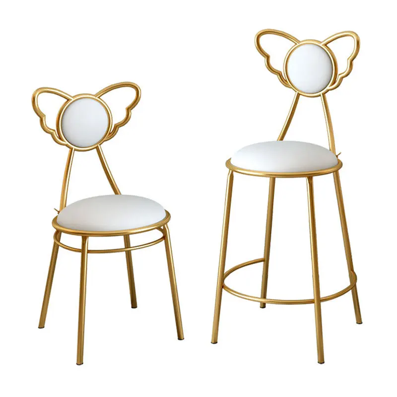 

Nordic wrought iron dining chair, home dressing and makeup chair, simple