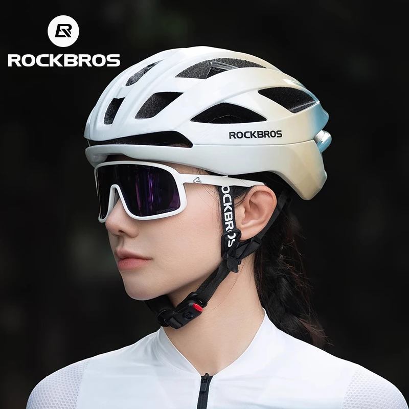 

ROCKBROS Cycling Helmet Men Women Integral Molding Breathable Shock Absorption Adjustable MTB Road Bike Helmet Safety Helmet Equ