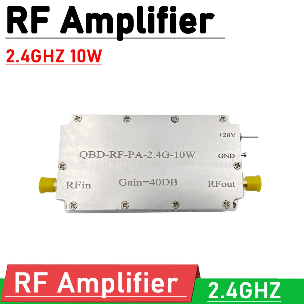 amplificador 40db ganho gh40010f unidirecional amplificador de potencia para 24ghz wifi bluetooth wimax rf pa 24g 10w rf 01