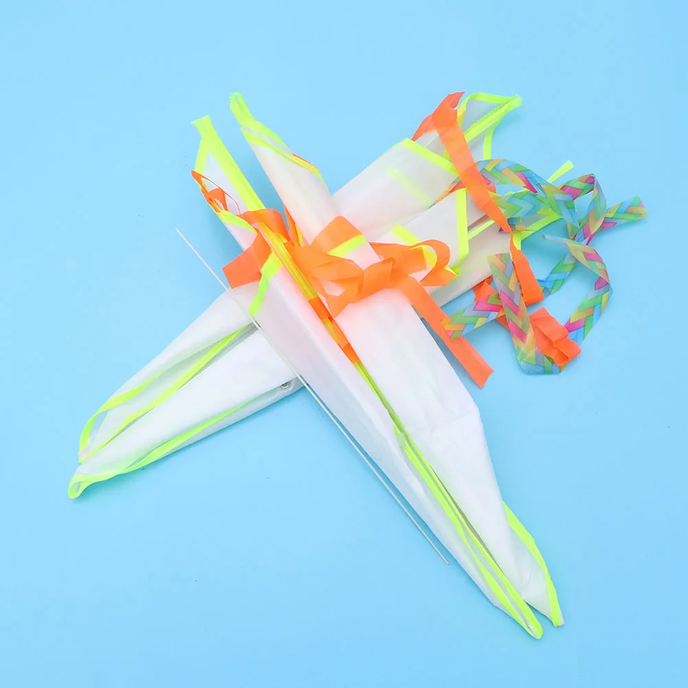 3 ensembles de peinture vierge pour enfants, tissu imperméable, facile à voler, cerf-volant à vent en plein air, cerf-volant à longue queue, cadeau pour enfants