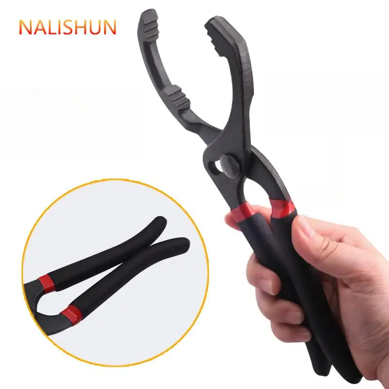

10/12 Inch Car Adjustable Oil Filter Wrench Filter Element Wrench Adjustable Hand Tool Oil Filter Remove Disassembly Tool