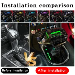 Crystal led Gearbox Handle For Ford Mustang Gear shift knob modified illuminated gear head stick car accessories Shift Lever