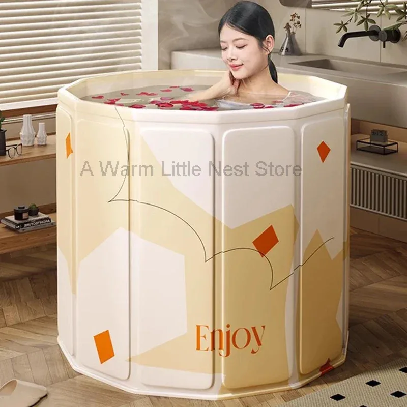 Mobile Hot Bathtub Portable Adults Hair Washing Foldable Bathtub Swimming Bucket Footbath Spa Gonflable Household Merchandise