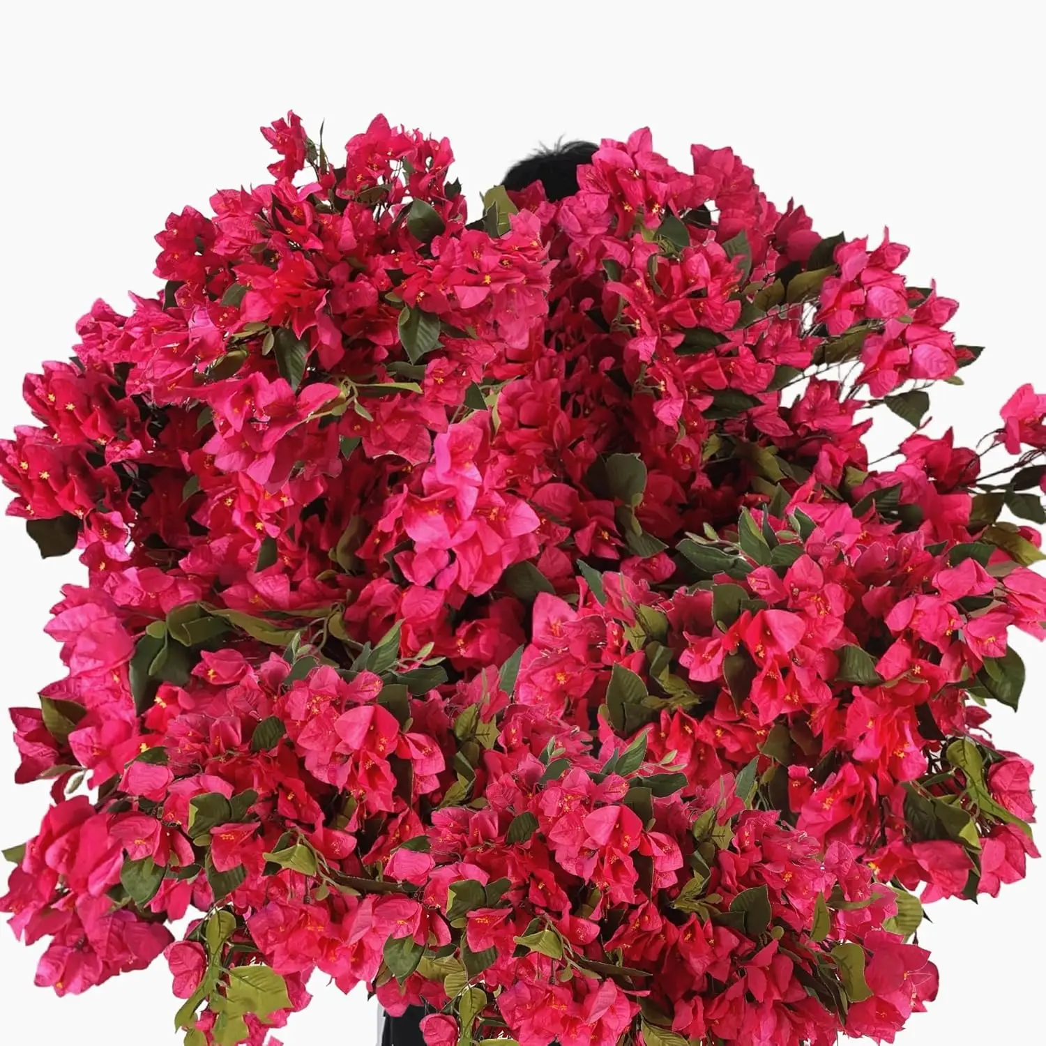 

Wholesale 100 Pcs Set 30'' Artificial Bougainvillea Silk Flower Branches with Full Blossoms Long Stems for Wedding Garde Decor