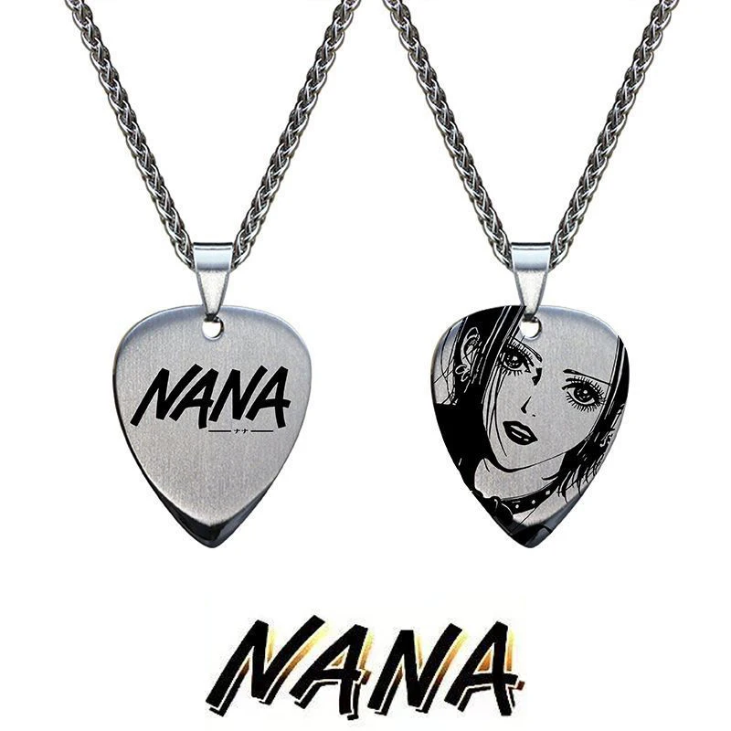 Anime NANA Oosaki Nana Cosplay collana Unisex catena in lega Choker chitarra Pick ciondolo accessori gioielli puntelli